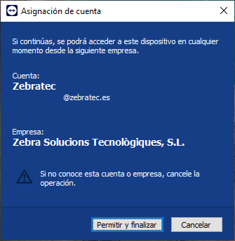 Paso 5: Asignación de cuenta
